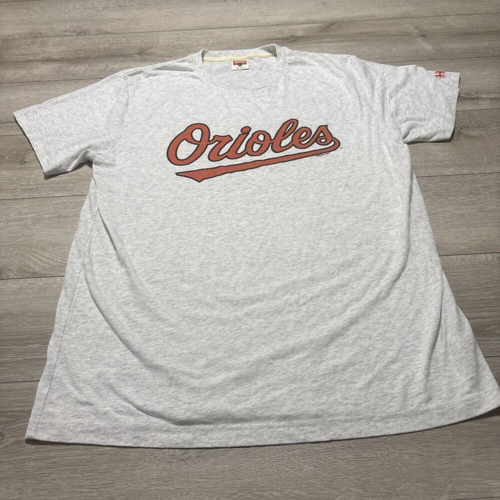 Homage NWOT Baltimore Orioles  Jersey Logo '04 T Shirt MLB Baseball Gray Large